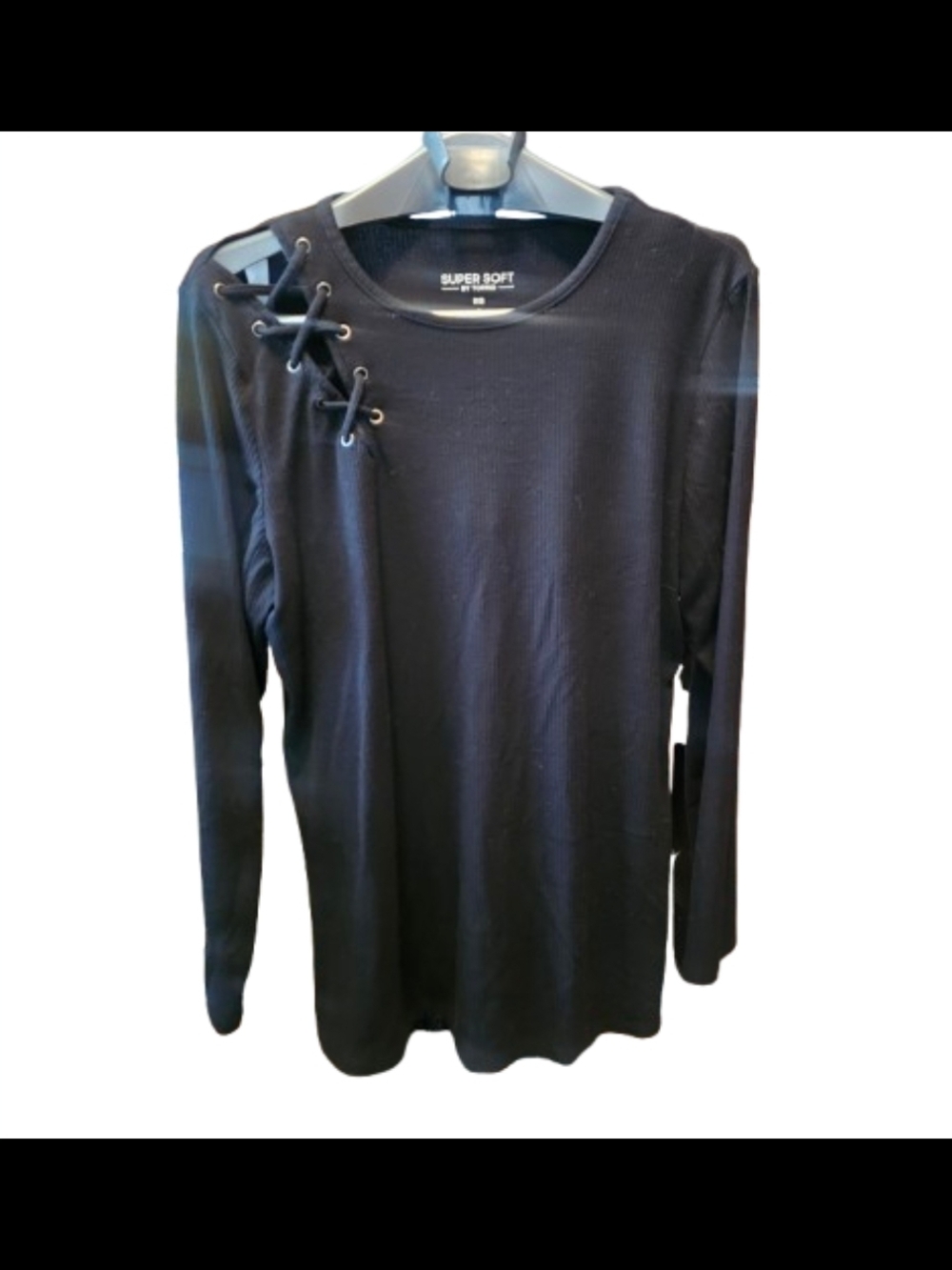 torrid Black Ribbed Long Sleeve Top